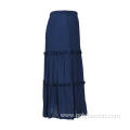 Wrinkle Skirts Women Three Section Patchwork Skirt